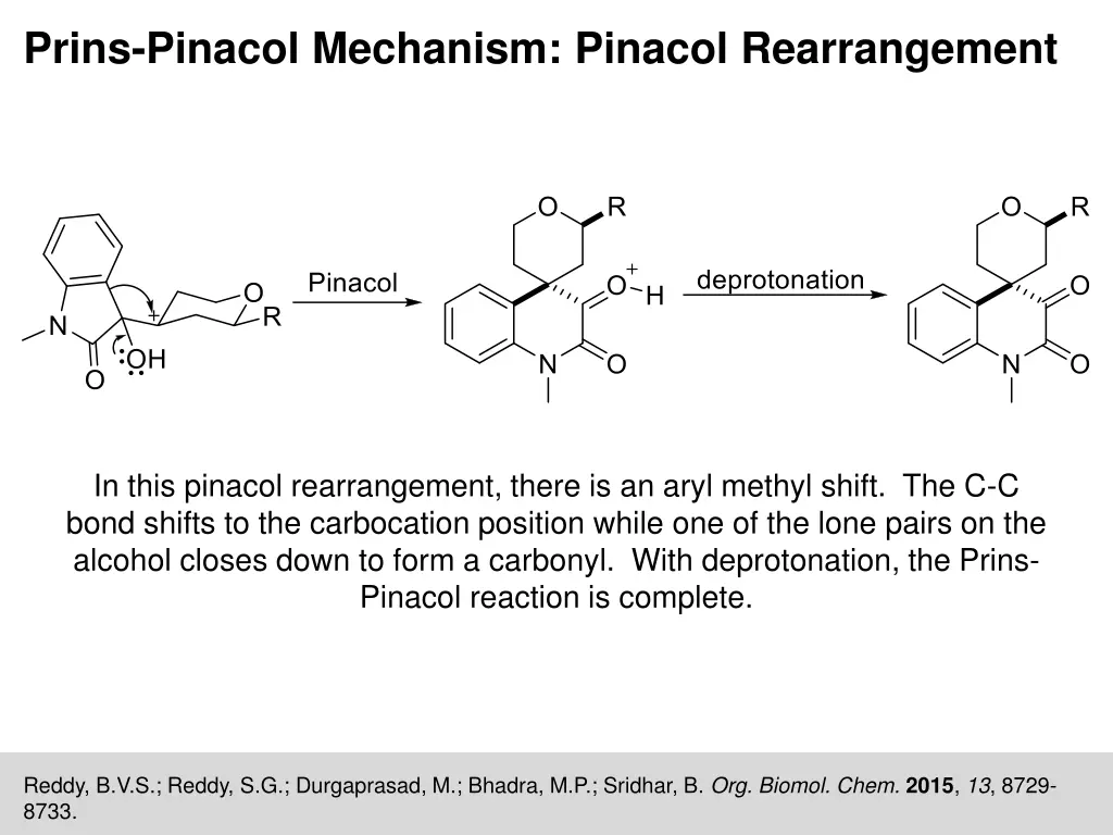 prins pinacol mechanism pinacol rearrangement