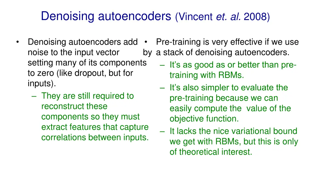 denoising autoencoders vincent et al 2008