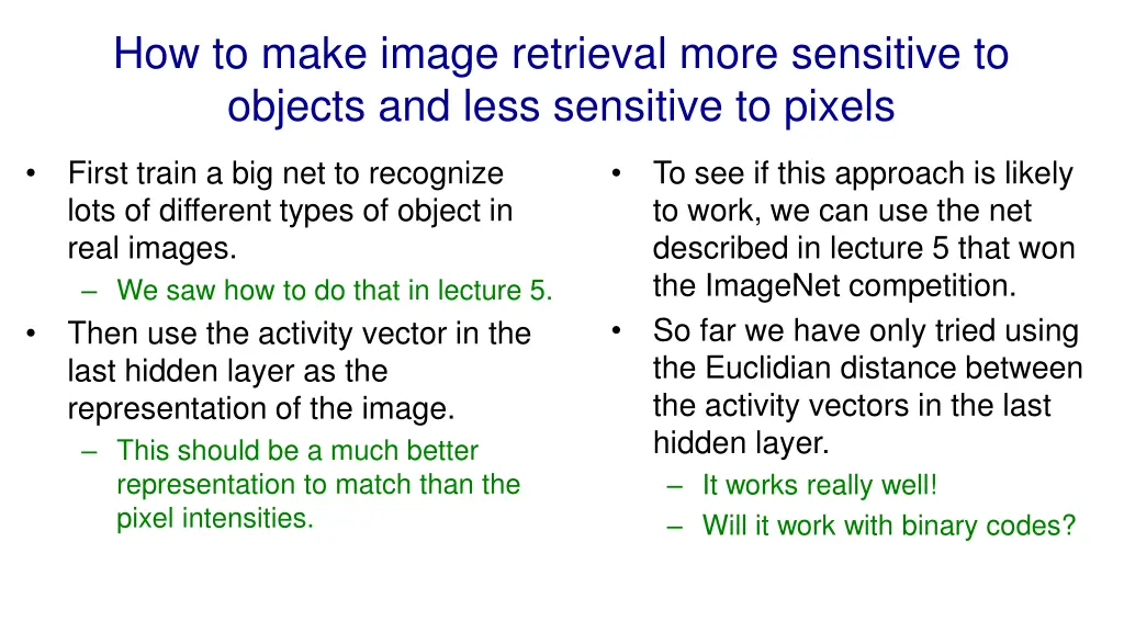 how to make image retrieval more sensitive