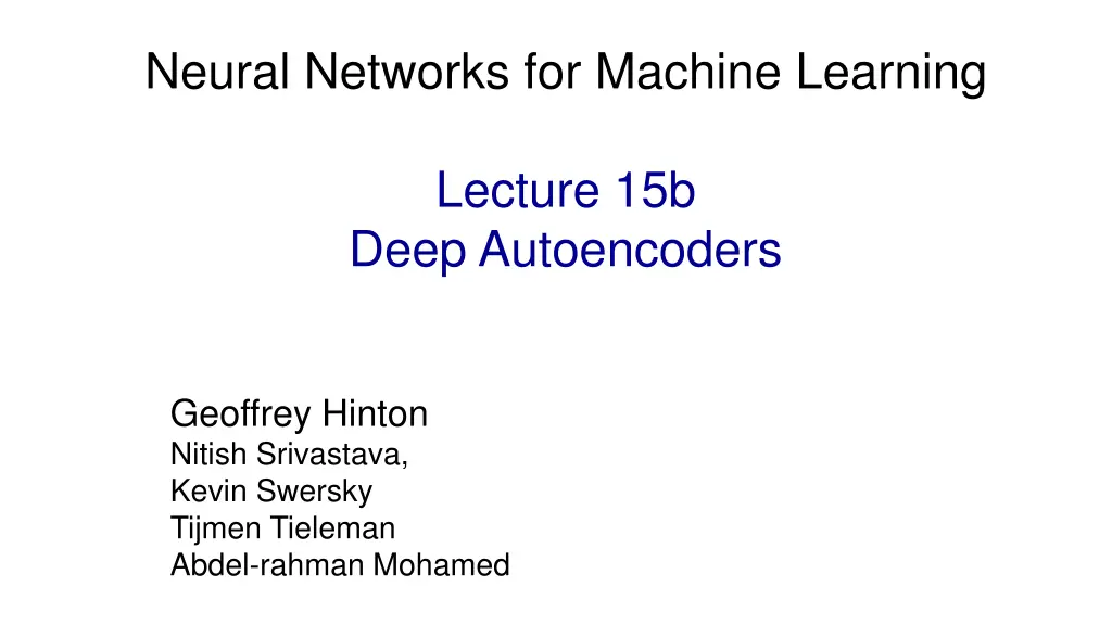 neural networks for machine learning 1