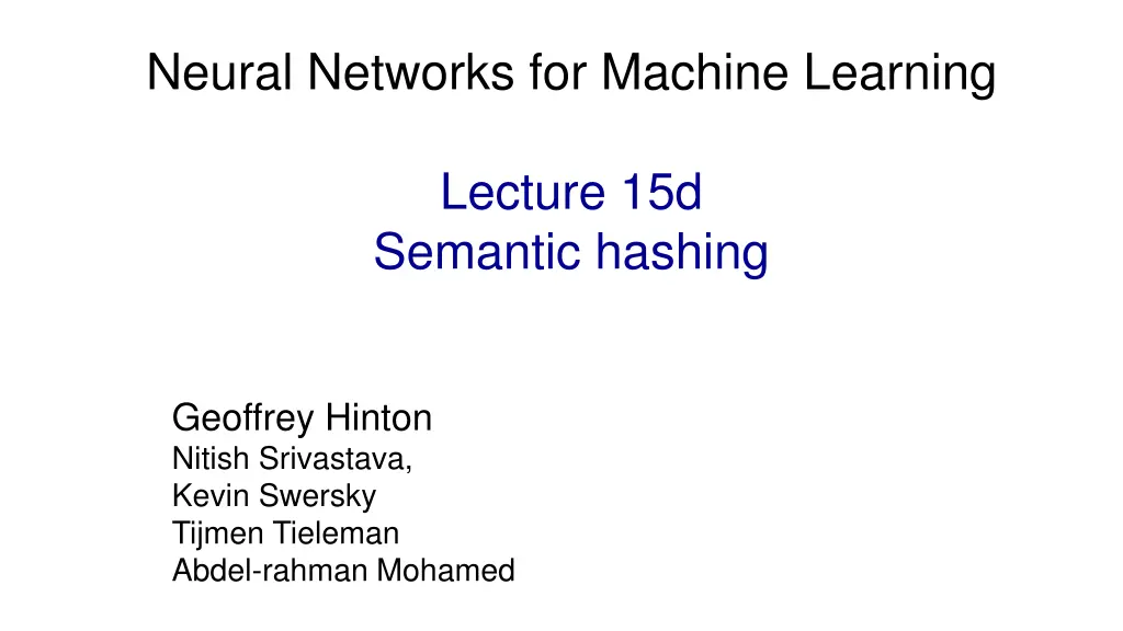 neural networks for machine learning 3