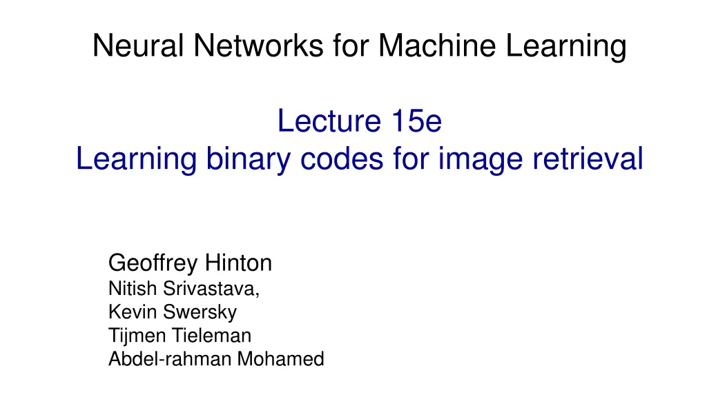 neural networks for machine learning 4