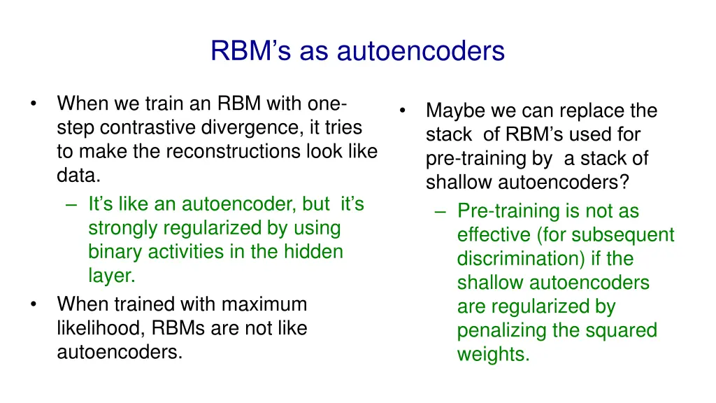 rbm s as autoencoders