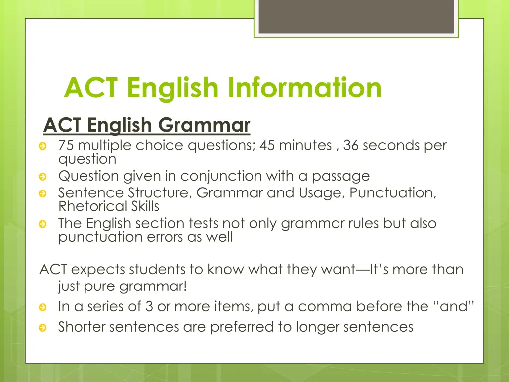 act english information act english grammar