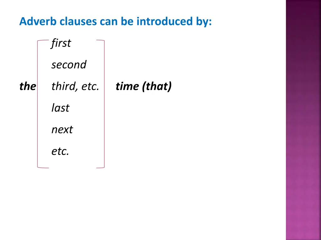 adverb clauses can be introduced by