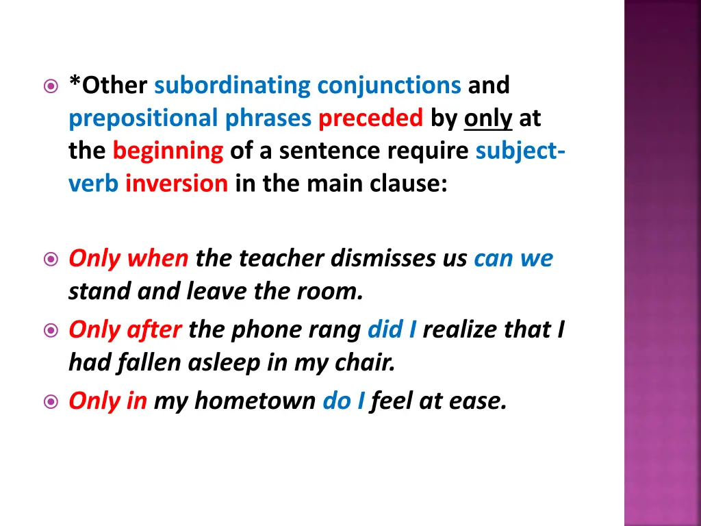 other subordinating conjunctions