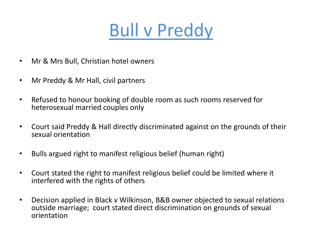 bull v preddy