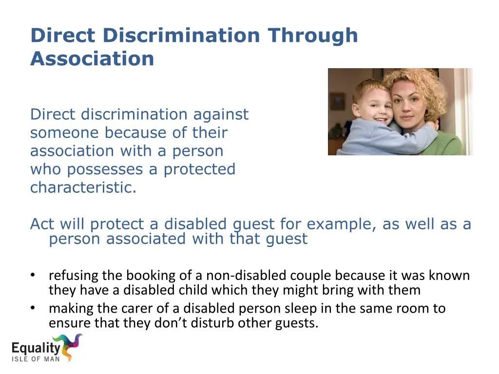 direct discrimination through association