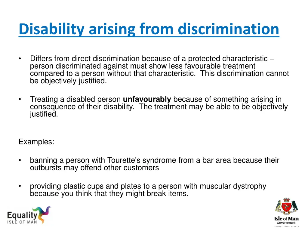 disability arising from discrimination