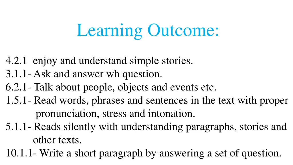 learning outcome