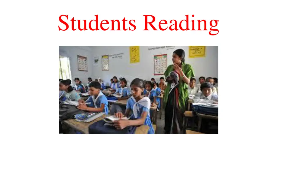 students reading