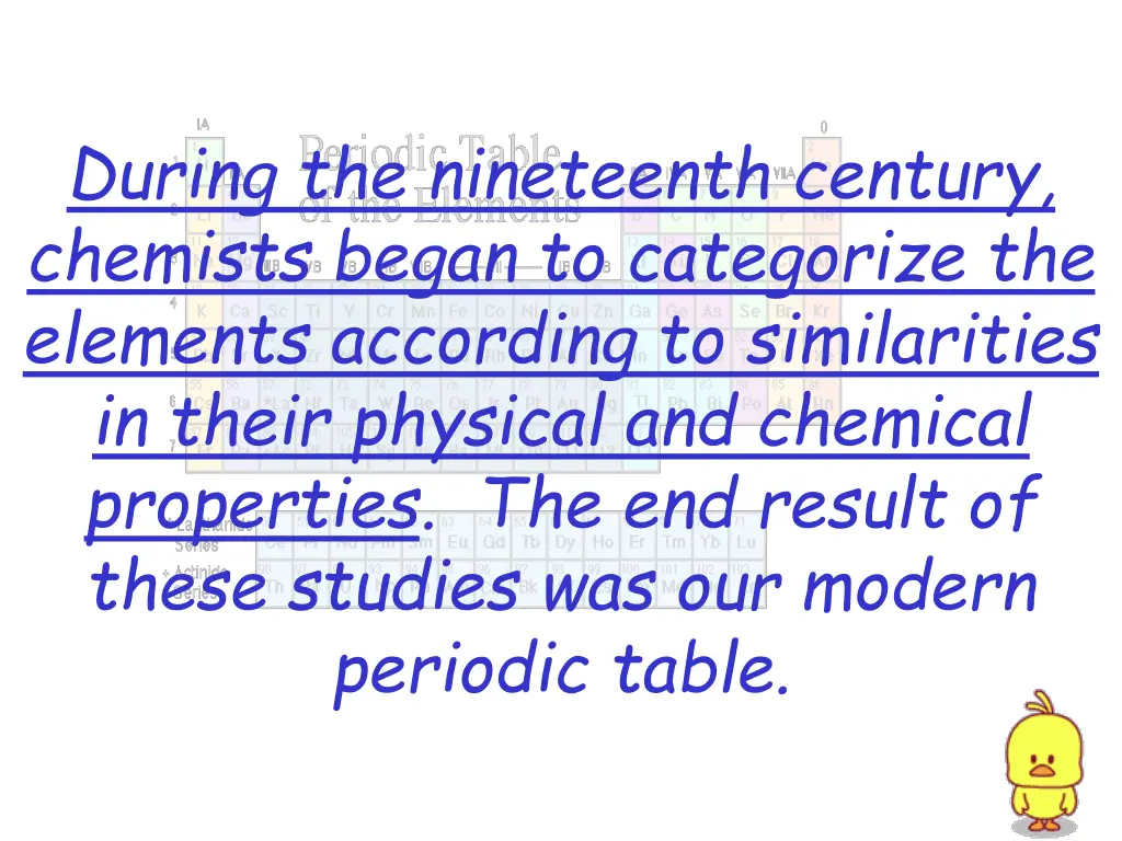 during the nineteenth century chemists began