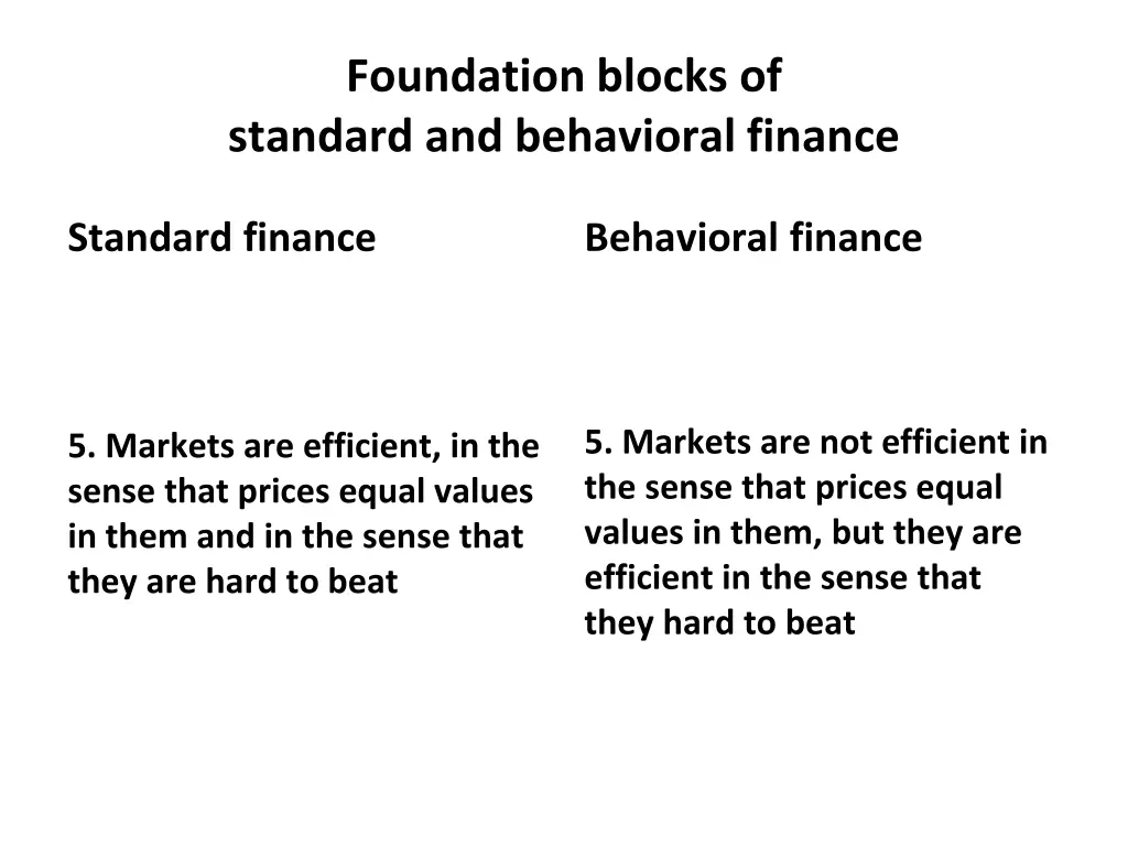 foundation blocks of standard and behavioral 4