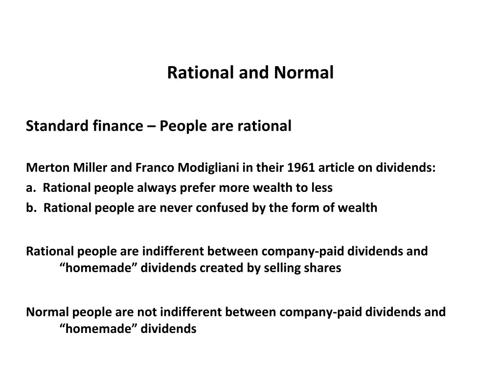 rational and normal