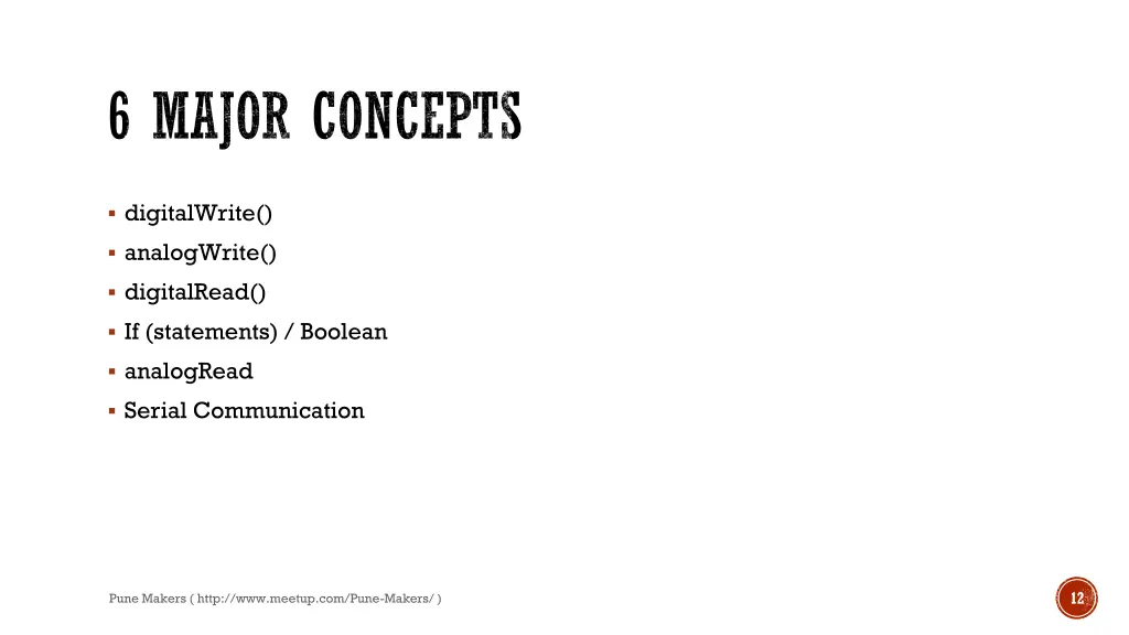 6 major concepts