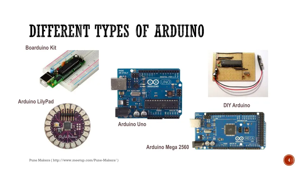 different types of arduino