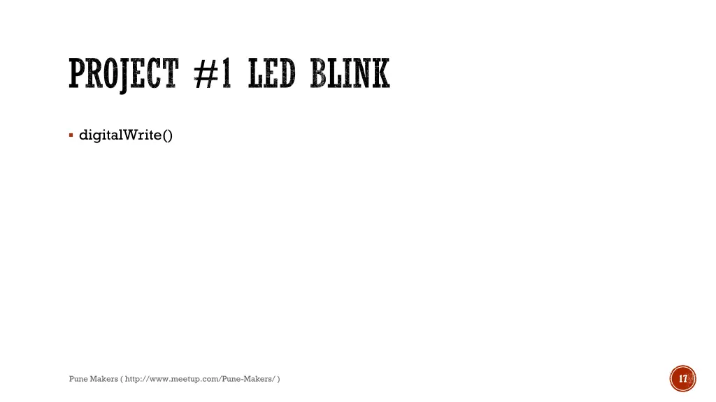 project 1 led blink