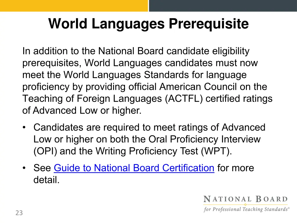 world languages prerequisite