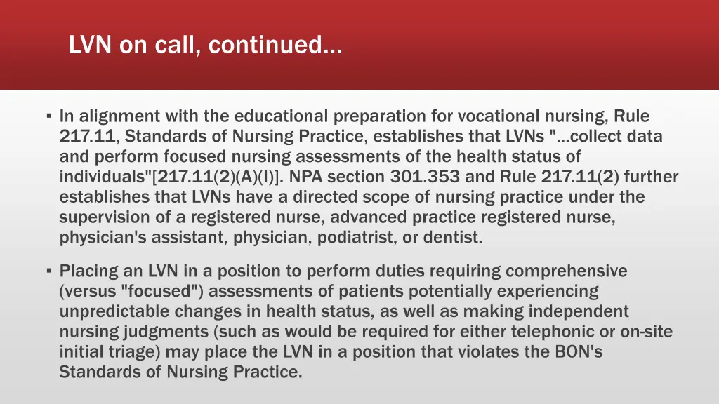 lvn on call continued 1