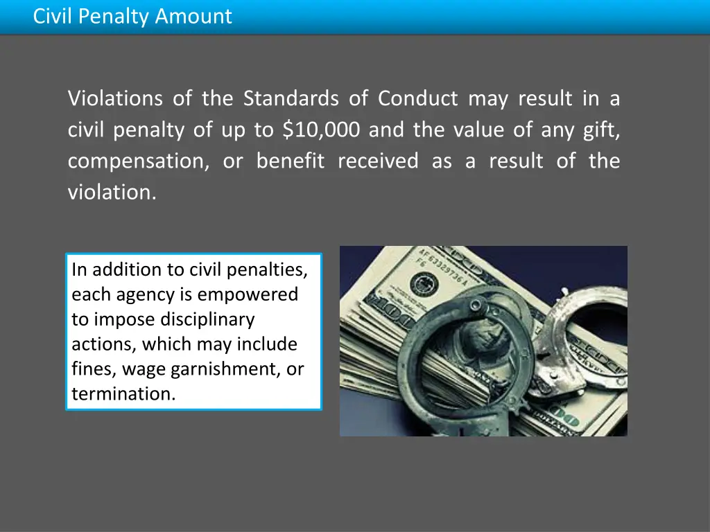 civil penalty amount