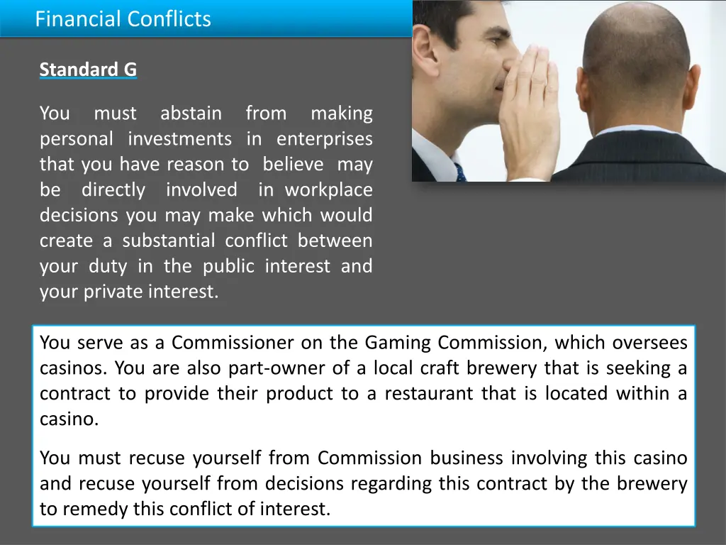 financial conflicts 1