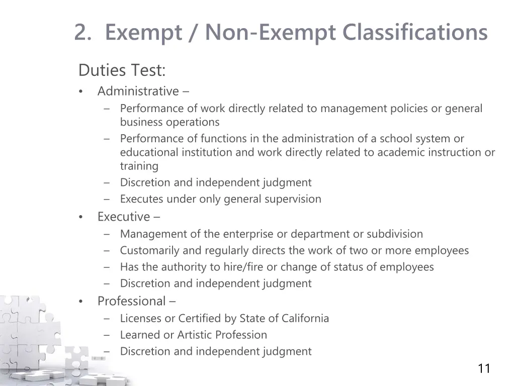 2 exempt non exempt classifications 3