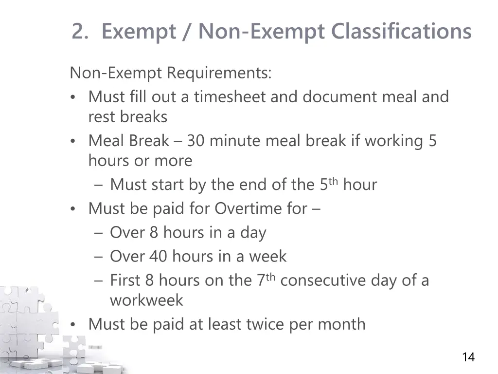 2 exempt non exempt classifications 6