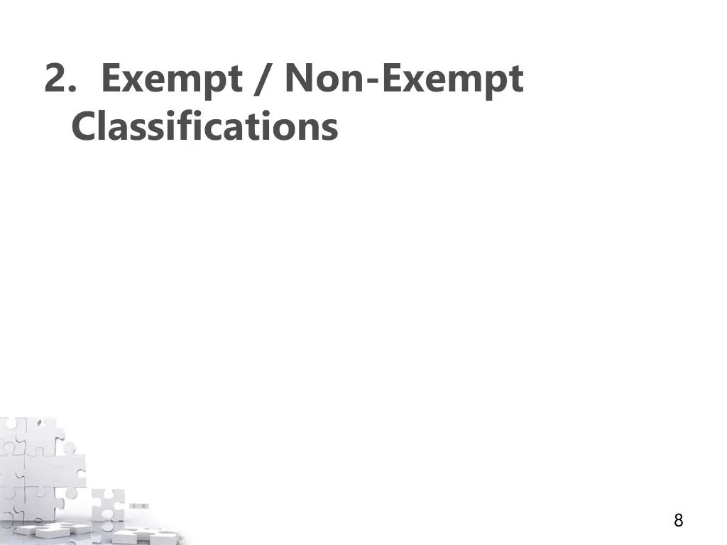 2 exempt non exempt classifications