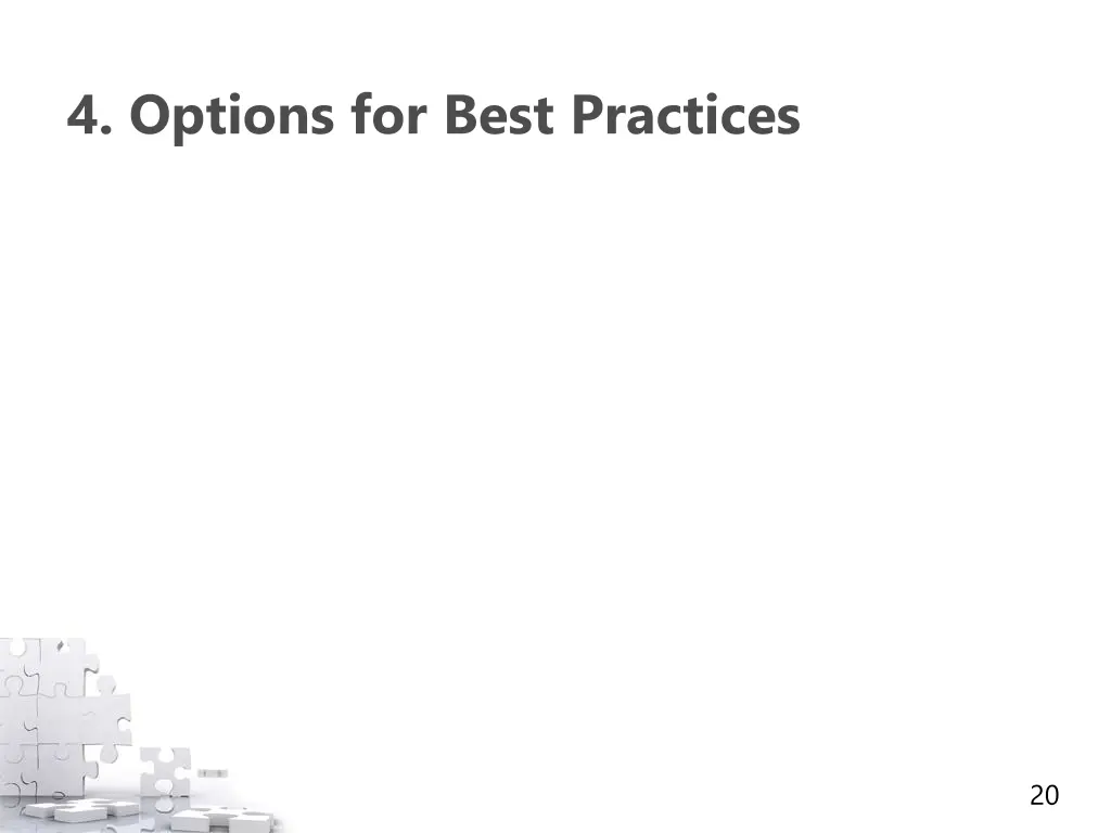 4 options for best practices