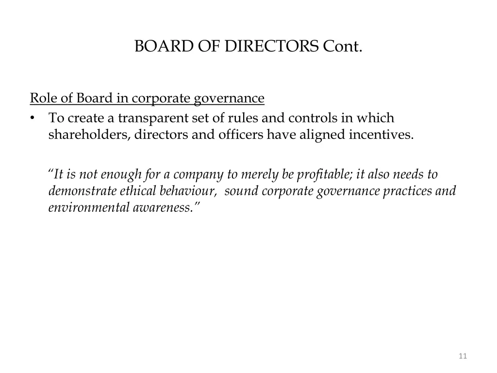 board of directors cont 1