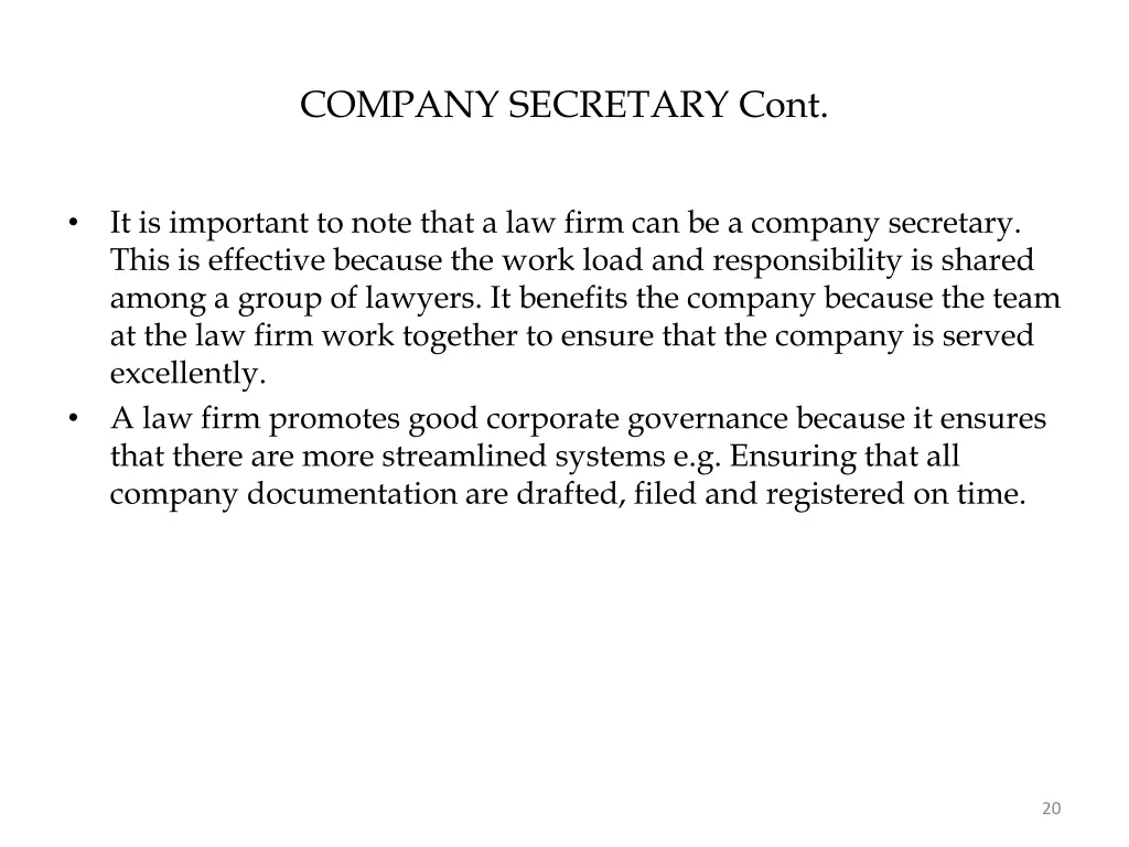 company secretary cont 2