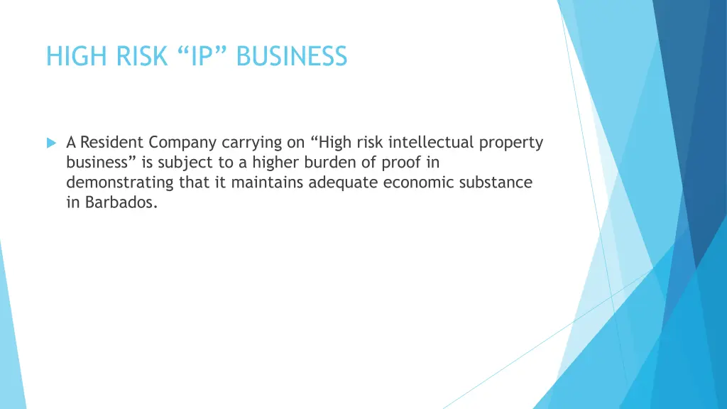 high risk ip business