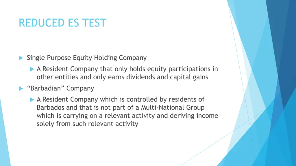 reduced es test