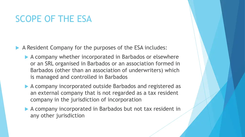 scope of the esa