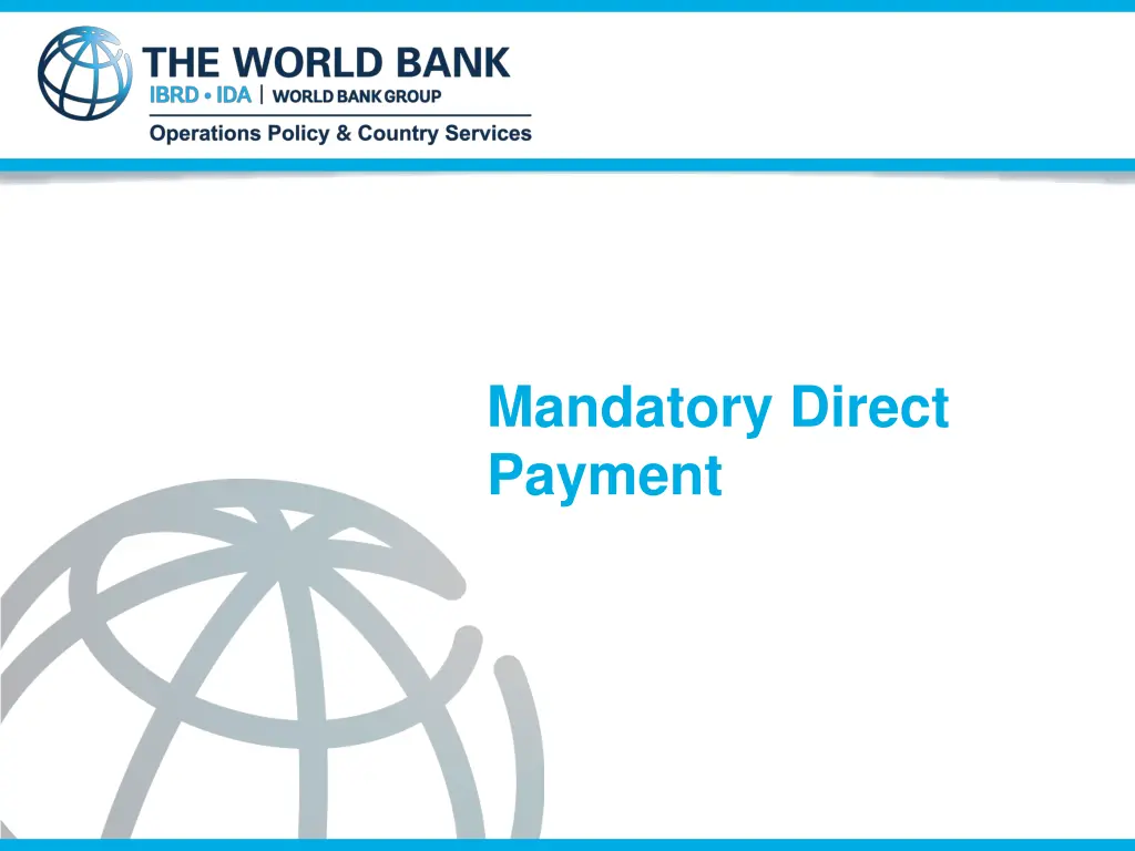 mandatory direct payment