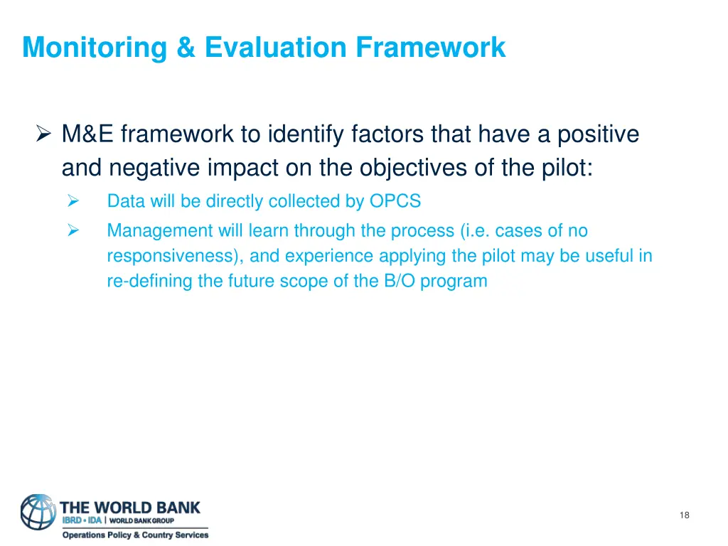 monitoring evaluation framework