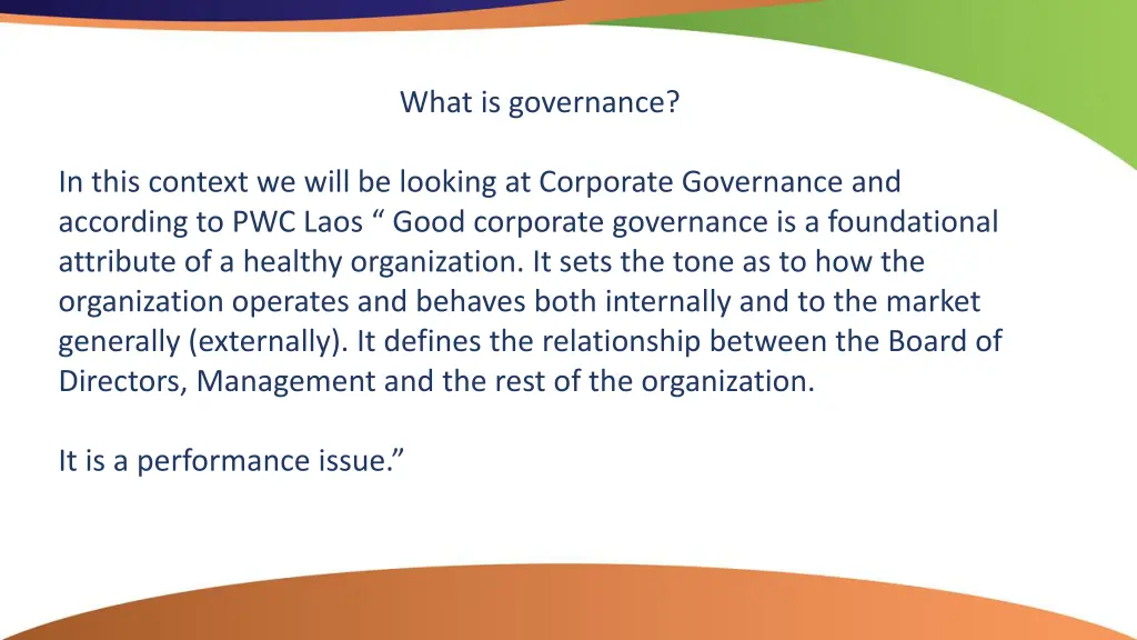 what is governance