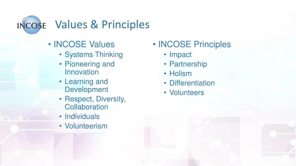 values principles