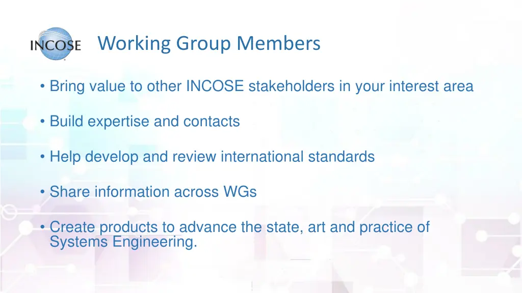 working group members