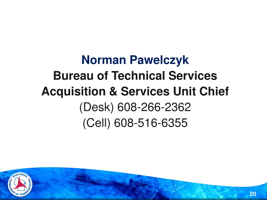 norman pawelczyk bureau of technical services