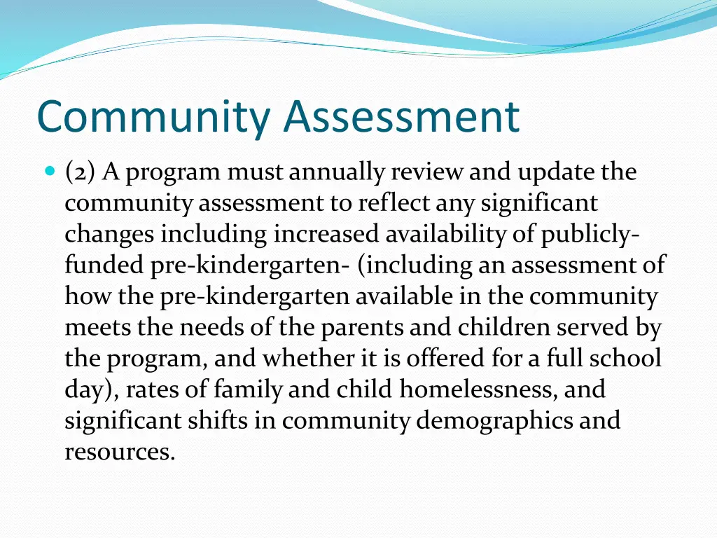 community assessment 1