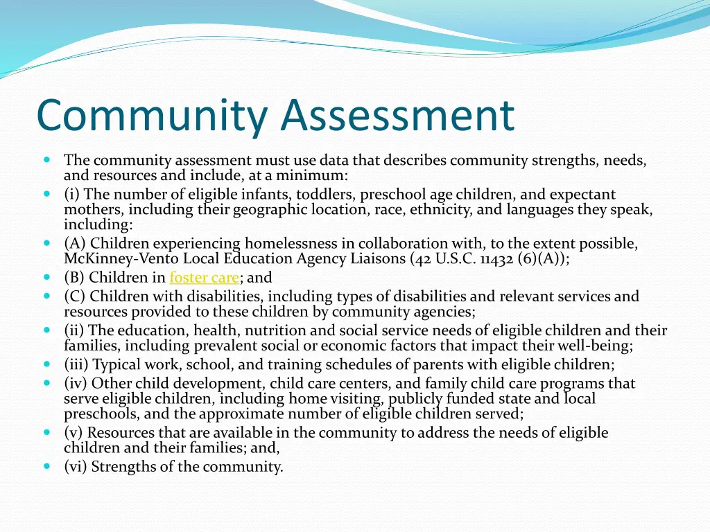 community assessment