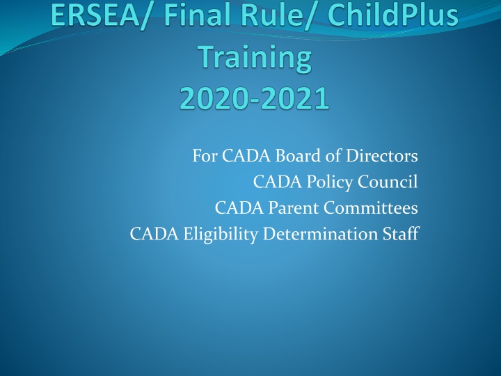 for cada board of directors cada policy council