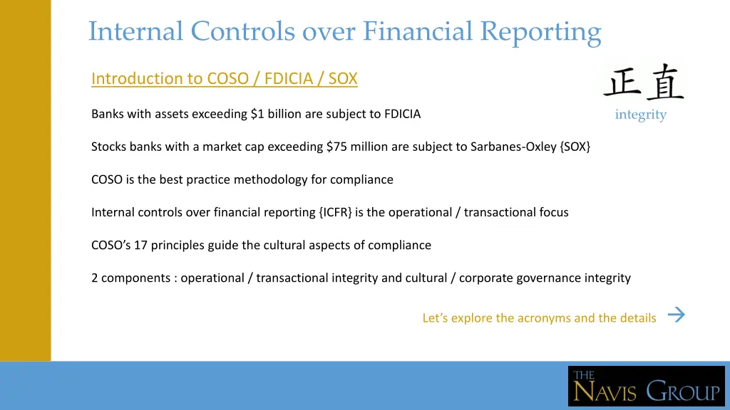 internal controls over financial reporting