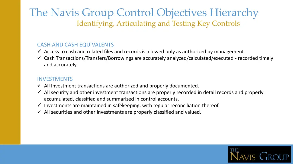 the navis group control objectives hierarchy 2