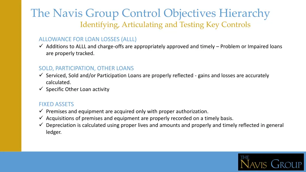 the navis group control objectives hierarchy 4