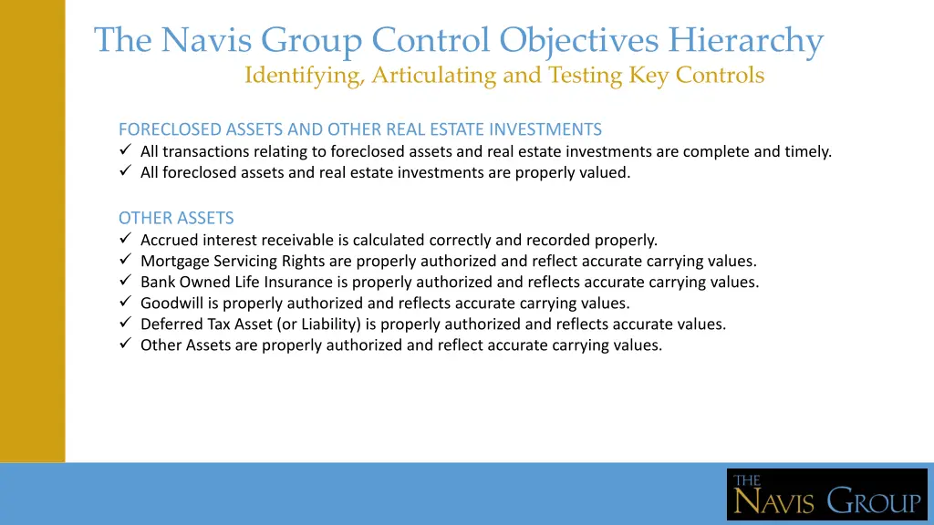 the navis group control objectives hierarchy 5