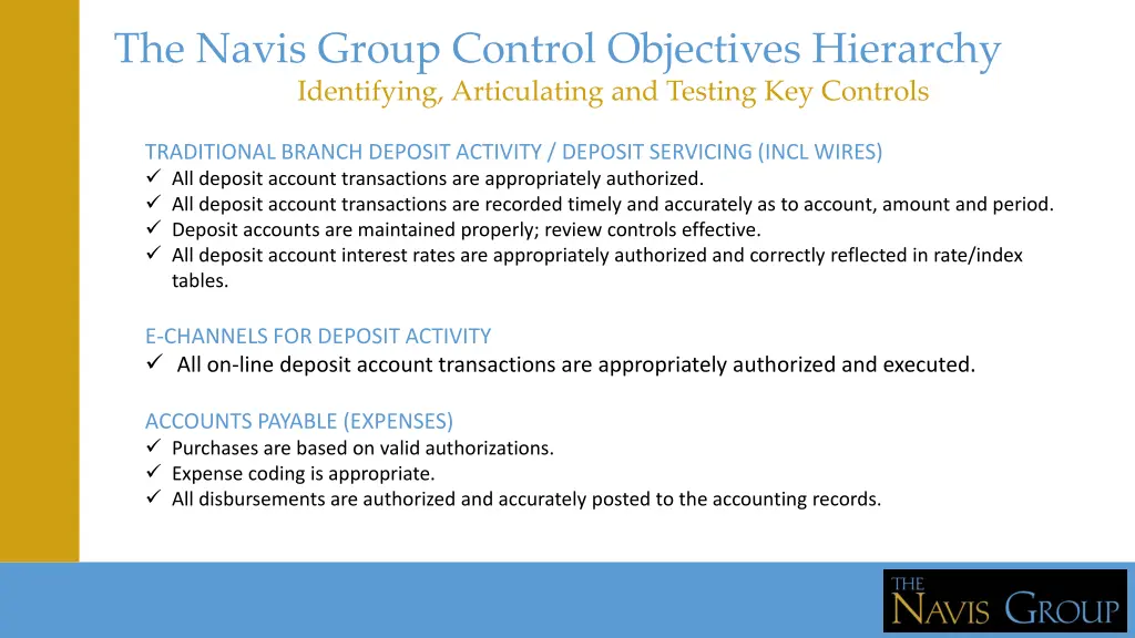 the navis group control objectives hierarchy 6