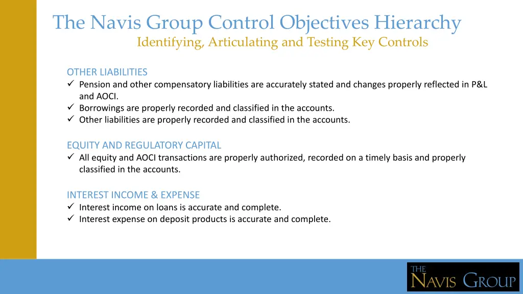 the navis group control objectives hierarchy 7