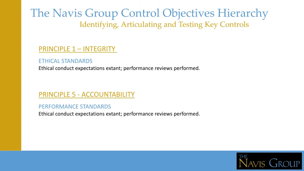 the navis group control objectives hierarchy